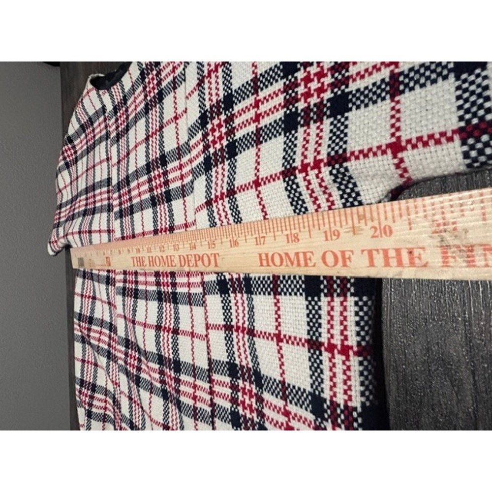 Zara Tartan Shift Dress British Heritage Mod 60s London Style Wool Blend Medium - Picture 5 of 13